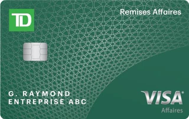 Carte Visa TD Remises Affaires