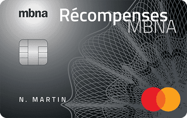 Carte de crédit Mastercardᴹᴰ Platine Plusᴹᴰ récompenses MBNA